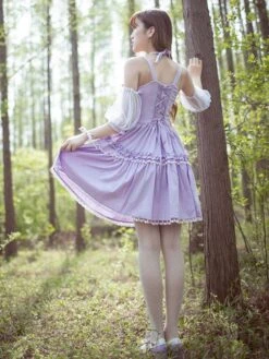 Lolitashow Sweet Lolita Dress Lace Ruffle Chiffon Lolita Jumper Skirt -AYA Cosplay Shop 7e9fd3b3 0888 4e26 bd51 6d969fa1f42d