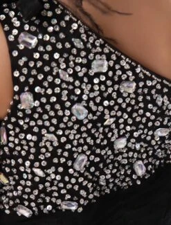 Flower Girl Dresses Black One Shoulder Junior Bridesmaid Rhinestone Beaded Kids Pageant Dress -AYA Cosplay Shop 808b1e32 0ebc 4e00 8b5c 5d583bf6ea3c