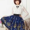 Deep Blue Star Printed Polyester Short Lolita Skirt Dress For Girls -AYA Cosplay Shop 83fd6a57 b60d 45d1 817b b6dc8115e9f4