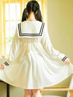 Lolita Sailor One Peice Dress Long Sleeve Spring Summer Dress -AYA Cosplay Shop 85254cec a4df 4be4 a3af 18e3a04e58bf
