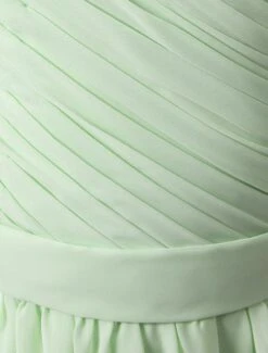 Junior Bridesmaid Dresses Light Green One Shoulder Flowers Chiffon Long Flower Girl Dress -AYA Cosplay Shop 86f1b6c5 5c46 4023 a648 00505e5ae1ed