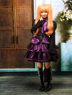 Lolitashow Multi-Layer Purple Cotton Long Sleeves Gothic Lolita Dress -AYA Cosplay Shop 8cff8e58 214c 4ff4 acf3 e96285e7a2a8