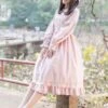 Sweet Lolita Dress OP Turndown Collar Ruffles Mid Calf One Piece Lolita Dress -AYA Cosplay Shop 9096bc19 15ad 4434 afd2 371cf8030ec1