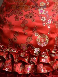 Classic Red Satin Qi Lolita Dress Sleevesless Plum Blossom Printed Ruffles -AYA Cosplay Shop 918b1f3b 6fc1 4328 90ed 31eea663478e