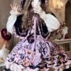 Sweet Lolita JSK Dress Polyester Sleeveless Lace Up Ruffles Black Sweet Lolita Jumper Skirt -AYA Cosplay Shop 93d2fd32 72b9 474b a35e d60a0aa2babc