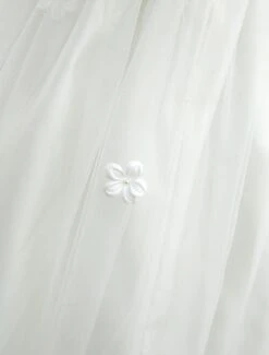Flower Girl Dress Ivory Boho Pearls Beaded Tutu Dress Satin Sash Knee Length Kids Toddlers Party Dresses -AYA Cosplay Shop 9646559b f0d9 45ca 9847 17a7deb13a89