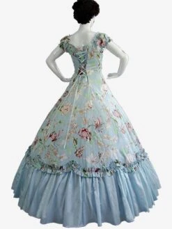 Black Retro Costumes Bows Polyester Marie Antoinette Costume Floral Print Dress Women's Retro Tunic Vintage Clothing -AYA Cosplay Shop 9b2169e7 e627 4f8b 9dd5 4cf8c37d5f46