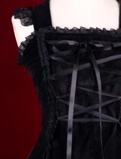 Lolitashow Punk Lolita Dress Last Icy Kiss Op Lolita One Piece Dress -AYA Cosplay Shop BATCHXLS 4a537fcb 566a 4ba3 bddc 9e6e3e283284 009