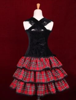 Lolitashow Punk Lolita Dress Last Icy Kiss Op Lolita One Piece Dress -AYA Cosplay Shop BATCHXLS 4a537fcb 566a 4ba3 bddc 9e6e3e283284 011