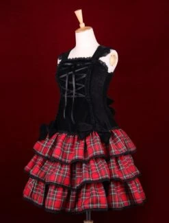 Lolitashow Punk Lolita Dress Last Icy Kiss Op Lolita One Piece Dress -AYA Cosplay Shop BATCHXLS 4a537fcb 566a 4ba3 bddc 9e6e3e283284 012