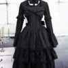 Black Cotton Gothic Lolita Dress -AYA Cosplay Shop Black Cotton Gothic Lolita Dress 51420 600114