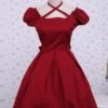 Lolitashow Cotton Red Bow Classic Lolita Dress -AYA Cosplay Shop Cotton Red Bow Classic Lolita Dress 13186 0