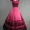 Prom Dress Victorian Dress Costume Women's Red Satin Ruffle Short Sleeves Victorian Era Outfits Retro Costumes Halloween -AYA Cosplay Shop Renaissance Victorian Red Satin Classic Lolita Long Dress and Choker 34067 528852