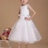 Romantic White Satin Flower Girl Dress -AYA Cosplay Shop Romantic White Satin Flower Girl Dress 96236 3