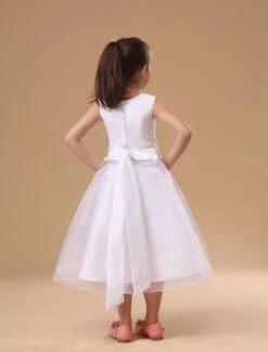 Sweet Ivory Satin Flower Girl Dress -AYA Cosplay Shop Sweet Ivory Satin Flower Girl Dress 96138 10