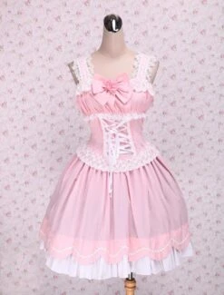Lolitashow Sweet Ruffles Sleeveless Cotton Lolita Dress -AYA Cosplay Shop Sweet Ruffles Sleeveless Cotton Lolita Dress 25000 6