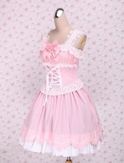 Lolitashow Sweet Ruffles Sleeveless Cotton Lolita Dress -AYA Cosplay Shop Sweet Ruffles Sleeveless Cotton Lolita Dress 25000 7
