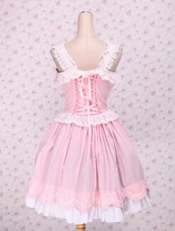 Lolitashow Sweet Ruffles Sleeveless Cotton Lolita Dress -AYA Cosplay Shop Sweet Ruffles Sleeveless Cotton Lolita Dress 25000 8