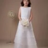 White A-line Multi-Layer Satin First Communion Dress -AYA Cosplay Shop White A line Multi Layer Satin First Communion Dress 143222 2