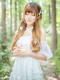 Lolitashow Sweet Lolita Dress Lace Ruffle Chiffon Lolita Jumper Skirt -AYA Cosplay Shop a1a0f46c d879 4e15 aca8 3d8cee49cb9f