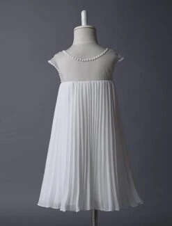 Ivory Flower Girl Dress Boho Beaded Pleated Kids Party Dresses Free Customization -AYA Cosplay Shop a296e9b9 c4a6 4f8f 889c 00b1fe621838