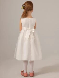 Ivory Jewel Neck Flower Tulle Cute Flower Girl Dress -AYA Cosplay Shop a33f2ab4 10db 4eeb 8cea d69b221b89f2
