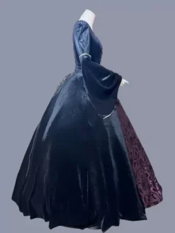 Purple Retro Costumes Women's Marie Antoinette Costume Floral Print Ruffles Polyester Tunic Dress Retro Masquerade Ball Gown -AYA Cosplay Shop a44feb62 7366 4527 8521 3a2b6f424f1e