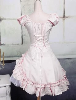 Lolitashow Classic Cotton Short Sleeves Ruffle Lolita Dress -AYA Cosplay Shop a543b5d4 7a8f 4b0d bccb a6ee01952fce