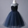 Flower Girl Dresses Navy Blue Sweetheart Neckline Tutu Dress Bow Sash Short Kids Formal Party Dress -AYA Cosplay Shop acd17440 3a50 4768 9d84 ca2afb474b51