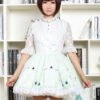 Lolitashow Sweet Lolita Dress In Light Green Printed Qi Lolita Suspender Skirt With White Lace Trim -AYA Cosplay Shop affda8b2 2df0 4acb bbfb 7ebf907c2812