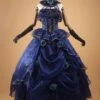 Dark Navy Retro Costume Vintage Ruffle Beaded Ball Gown Dress Costume -AYA Cosplay Shop b8c7d8f3 b197 4292 bed8 3379de248b81