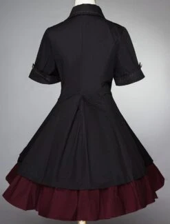 Gothic Lolita Dress OP Military Style Ruffle Bowtie Button Lace Up Burgundy Lolita One Piece Dress -AYA Cosplay Shop bbf7d72b 53e9 48ba afbc 65d7d2b05742