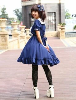 Sweet Lolita Dress Sailor Style Girl Asibuto Penta OP Lolita One Piece Dress  -AYA Cosplay Shop c0bf83e6 a615 4c82 9232 46e7599fdda8