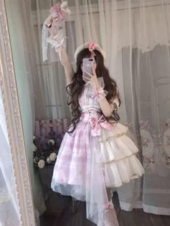 Sweet Lolita JSK Dress Idol Declaration Bows Pink Lolita Jumper Skirts Hime Lolita Dress -AYA Cosplay Shop c0e7a697 adb1 49c9 bd5e 41de4fd80b6c