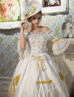 White Retro Costumes Flared Sleeve Off The Shoulder Victorian Vintage Maxi Dress Halloween 12 White Retro Costumes Flared Sleeve Off The Shoulder Victorian Vintage Maxi Dress Halloween -AYA Cosplay Shop c0fd7063 7497 479a a73a 9c0175d1c927