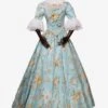 Victorian Dress Costume Women's Light Sky Blue Rococo Retro Floral Print Marie Antoinette Victorian Era Style Vintage Clothing -AYA Cosplay Shop cae00d3e ef03 42fb 9e68 d92ee7d18d46