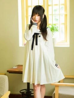 Lolita Sailor One Peice Dress Long Sleeve Spring Summer Dress -AYA Cosplay Shop ce0959ea 8627 41b2 b64f 1b583a0bbd93