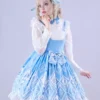 JSK Lolitashow Exclusive Sweet Lolita Dress Alice Wonderland Chiffon Sleeveless Summer Tea Party Floral Print Dress -AYA Cosplay Shop d0c576dd0d36476ca10aa4da38337b56