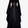 Black Vintage Costume Gothic Long Sleeves Maxi Dress For Women's Dress Carnival -AYA Cosplay Shop d14e51a8 781a 488e a5be 56b75e54423a