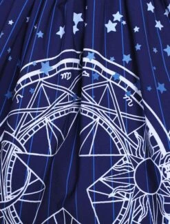 Lolitashow Sweet Lolita Dress Cute Blue Lolita Lace Skirt With Magic Circle Print -AYA Cosplay Shop d729627a fe5c 496a bcfb d56aded4e73c
