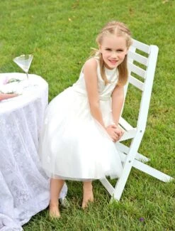 Flower Girl Dress Ivory Boho Pearls Beaded Tutu Dress Satin Sash Knee Length Kids Toddlers Party Dresses -AYA Cosplay Shop d7869079 1087 46e9 abff e61153061178