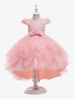 Kids Dress Princess Party Dress Pearls Short Sleeves 5 Colors Flower Girl Dress -AYA Cosplay Shop d8dcdcc6 2a21 4b4b afd3 ab0ae8efeb05