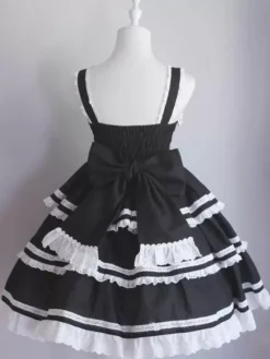 Sweet Lolita JSK Dress Bow Ruffles Lace Up Lolita Jumper Skirts -AYA Cosplay Shop da1812af02cc470b94a30db92555f5f4