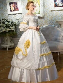 White Retro Costumes Flared Sleeve Off The Shoulder Victorian Vintage Maxi Dress Halloween 10 White Retro Costumes Flared Sleeve Off The Shoulder Victorian Vintage Maxi Dress Halloween -AYA Cosplay Shop db1fe627 5a8c 4fbc b3e1 1bbea0e48fd7