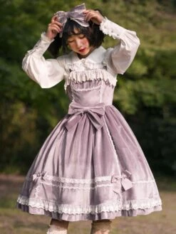 Sweet Lolita JSK Dress Fairytale Infanta Sleeveless Lace Burgundy Lolita Jumper Skirts -AYA Cosplay Shop dc7edbf1 e22c 4a47 9e13 fcb6f637357f