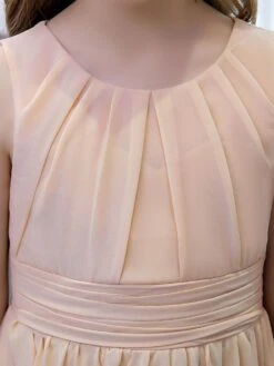 Champagne Flower Girl Dress Chiffon Pleated Jewel Neck Sleeveless Kids Birthday Party Dresses -AYA Cosplay Shop e0fd72b5 b5e9 4f92 9082 600f4e3e4a08