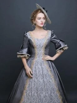 Prom Dress Retro Costume Gray Victorian Satin Ball Gown Princess Costume Carnival -AYA Cosplay Shop e119446b f42f 4289 bed1 789ad890e6e3