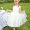Flower Girl Dress Ivory Boho Pearls Beaded Tutu Dress Satin Sash Knee Length Kids Toddlers Party Dresses -AYA Cosplay Shop e84f9d64 7e05 4f69 8fc1 27c1a991d72b