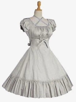 Sweet Lolita Dress OP Burgundy Short Sleeve Lolita One Piece Dress -AYA Cosplay Shop ed394ace 2d17 4e3c af48 95a47475150d