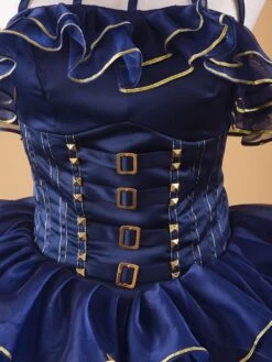 Dark Navy Retro Costume Vintage Ruffle Beaded Ball Gown Dress Costume -AYA Cosplay Shop eeb26779 6098 4efe 8f1f dc64912a48ab